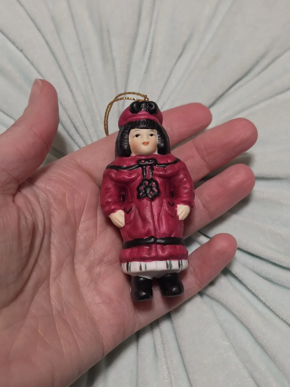 Vintage Red Doll Ornament